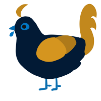A tumblr and ochre chicken