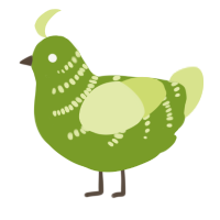 A chartreuse and lemon chicken with a half-bar pattern