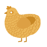 A honey and orange chicken with a lace pattern
