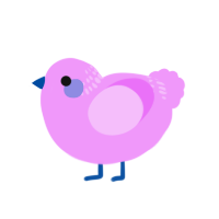A lavender chicken with a neck-band pattern