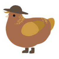 A brown and gold chicken with a neck-band pattern