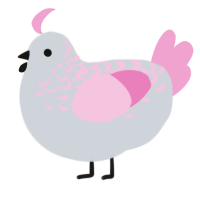 A mist and pink chicken with a half-lace pattern
