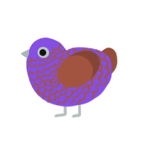 (unnamed), a blurple and russet chicken with a lace pattern