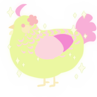 A apple and lavender chicken with a half-lace pattern