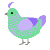 A spring and lilac chicken with a lace pattern
