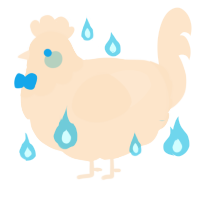 A tumblr chicken with a head pattern