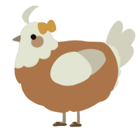 A brown and silver chicken with a head pattern
