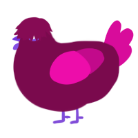 A wine and fuchsia chicken