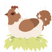 A cream and brown chicken with a head pattern