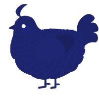 A navy chicken with a lace pattern