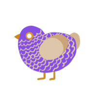 (unnamed), a blurple and beige chicken with a lace pattern