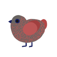 (unnamed), a grey and red chicken with a double-lace pattern