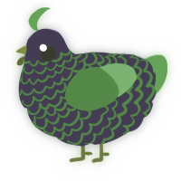 A lemon and orchid chicken with a lace pattern