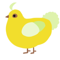 A yellow and apple chicken