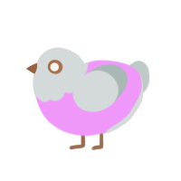 (unnamed), a lavender and silver chicken with a head pattern