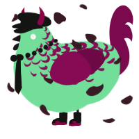 A spring and wine chicken with a half-lace pattern