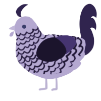 A chartreuse and apple chicken with a lace pattern