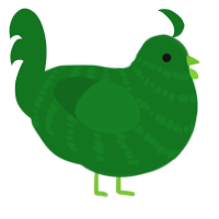 A leaf chicken with a bar pattern
