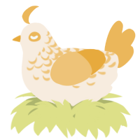 A cream and honey chicken with a half-lace pattern