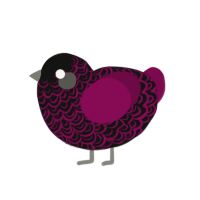 (unnamed), a black and wine chicken with a double-lace pattern