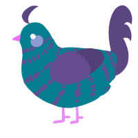 A sea and overcast chicken with a bar pattern