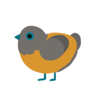 (unnamed), a orange and grey chicken with a head pattern