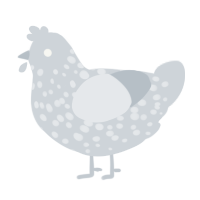 A mist chicken with a speckle pattern