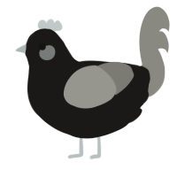 A sable and ash chicken