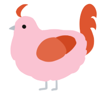 A rose and vermilion chicken
