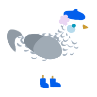 A white and ash chicken with a half-lace pattern