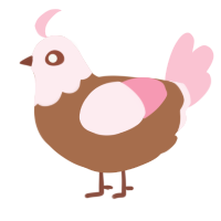 A brown and rose chicken with a head pattern