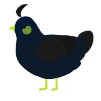 A tumblr and sable chicken with a double-lace pattern