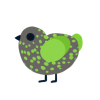 (unnamed), a grey and grass chicken with a speckle pattern