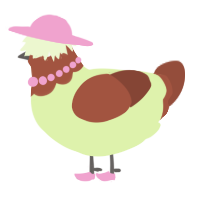 A apple and russet chicken with a head pattern