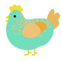 A mint and honey chicken with a half-lace pattern