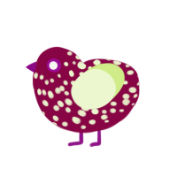 (unnamed), a maroon and apple chicken with a speckle pattern