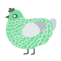A spring and mist chicken with a lace pattern