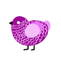 (unnamed), a plum and lavender chicken with a lace pattern