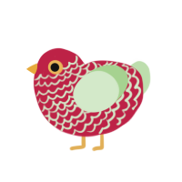 (unnamed), a crimson and gluppy chicken with a lace pattern