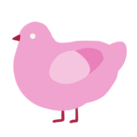 A pink chicken