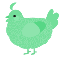 A spring chicken with a double-lace pattern