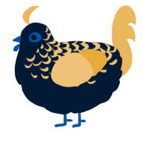 A tumblr and honey chicken with a half-lace pattern