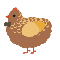 A brown and honey chicken with a half-lace pattern