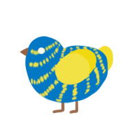 (unnamed), a sapphire and yellow chicken with a bar pattern