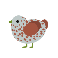 Speckled Bean, a silver and russet chicken with a speckle pattern