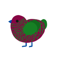 (unnamed), a maroon and leaf chicken with a lace pattern