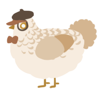 A cream and beige chicken with a half-lace pattern