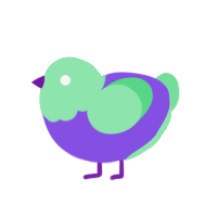 (unnamed), a blurple and spring chicken with a head pattern