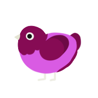 (unnamed), a orchid and wine chicken with a head pattern