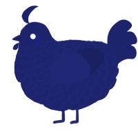 A navy chicken with a lace pattern